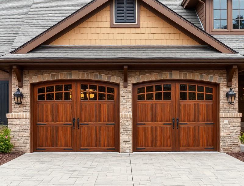 Traditional carriage house style garage doors in Keene NH